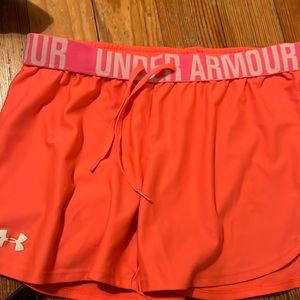 Pink under armour shorts